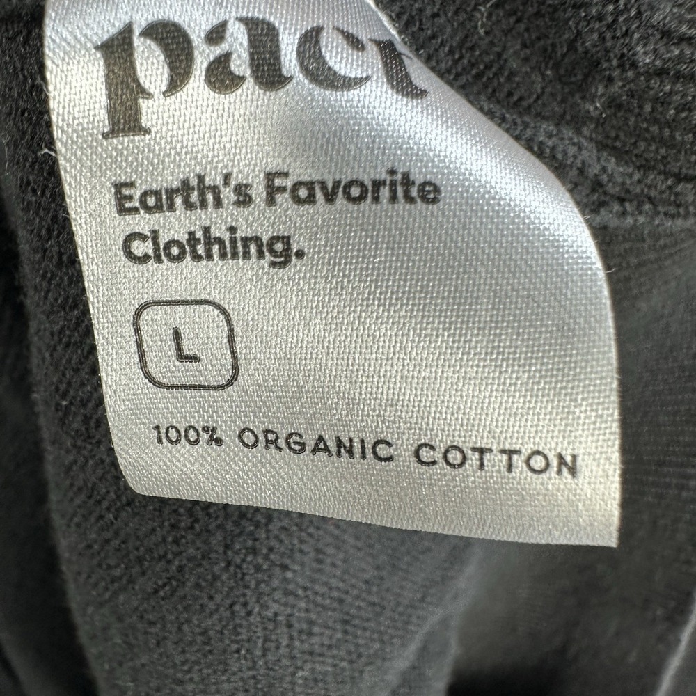 Pact Polo Sweater Women's L Black Organic Cotton Collared Preppy Minimalist - Picture 3 of 8